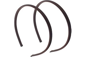 Topkids Accessories Lot de 2 serre-têtes fins en satin pour filles, femmes, enfants, adultes, fêtes, fêtes, fêtes, fêtes, demoiselles d'honneur, festival, 1 cm (marron)