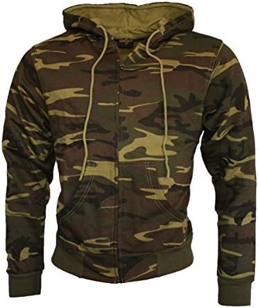 DallaswearAdults Camo Combat Zip Hoodies/Hooded Top - 8 Camo Colours to Choose from!