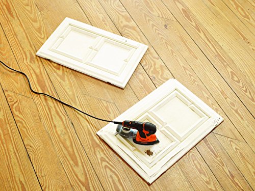 Black+Decker 120W Dreieckschleifer Mouse, Schleifmaschine, Klett-Fix, Staubfangbehälter inkl. Mikrofilter, kraftvolles Abschleifen, ergonomisches Design, passend für schwer zugängliche Stellen, KA2500K - 6