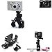 Produktbild Lenkstangenhalterung Kamera Halterung Klemm-Stativ für Canon PowerShot G1 X Mark II, Halteadapter Schelle für Fahrradlenker Motorrad Lenker Bike mount für Fotokamera Videokamera - K-S-Trade(TM)