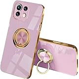 SEEKOO Cover per Xiaomi 11 Lite 5G NE/Xiaomi Mi 11 Lite, ultra sottile elegante in silicone morbido zincatura design antiurto