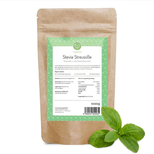 Preisvergleich Produktbild Stevia Streusüße (Granulat) 1:1 Zucker, 1kg