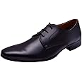 HiREL'S Men Black Office Wear Derby Formal Shoes