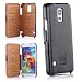Produktbild PCARO Echtleder Tasche Für Samsung Galaxy S5 & S5 LTE Ledertasche Schutzhülle Cover Wallet Case Hülle Etui OHNE Magnet KEIN Empfang STÖRENDER Magnet in Schwarz