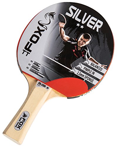 Fox TT Silver 2 Star Table Tennis Bat - Red