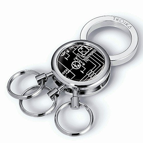 Schlüsselhalter mit Dekor SCHALTPLAN, mit 3 Ringen