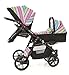 Car Double Gemelar. Children different Ages. 2 Chairs + 1 Tote Bag + Accessories. negro-colores. Onyx Tandem
