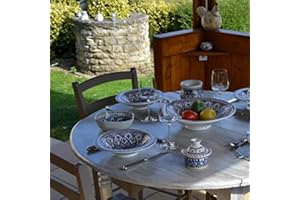 YODECO Plat Tebsi Bakir bleu - D 33 cm