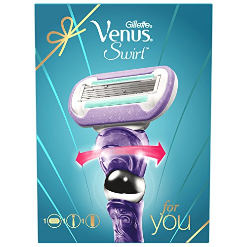 Gillette Venus Swirl Razor Plus Satin Care Shaving Gel Gift Set for Women