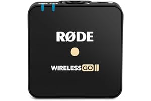 RØDE Wireless GO II TX - Ultra-kompaktowy nadajnik bezprzewodowy z wbudowanym mikrofonem, nagrywaniem na pokładzie i zasięgiem do 200 m do filmowania, wywiadów i tworzenia treści (tylko nadajnik)