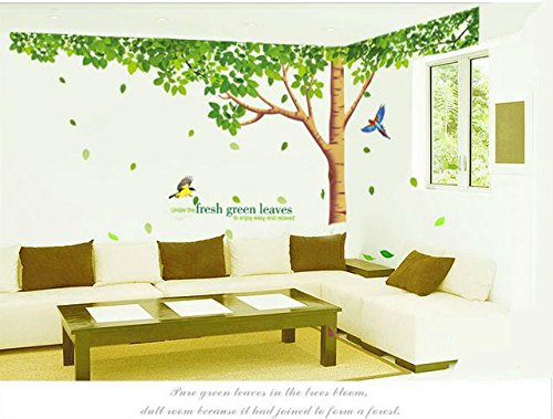 Rainbow Fox Grand Rosa Sakura Kirschblüte Baum Wandtattoo Sticker PVC abnehmbar Wall Decal für die Mädchen und Jungen-Baumschule XY1098