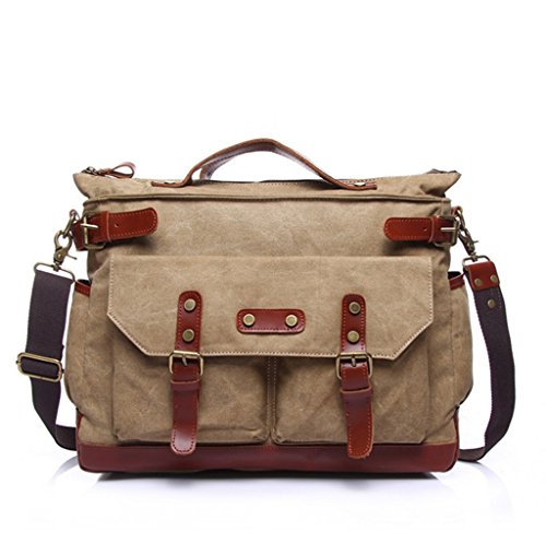 Preisvergleich Produktbild Sucastle Canvas Tasche Urlaubsreisen Schulter Messenger Multifunktionspaket Sucastle Farbe: Khaki Größe: 41x28x13cm