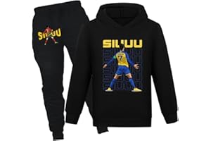 FORLCOOL Unisex Kids Football Kit Casual Tracksuits Football Hoodie and Pants 2pcs Sets