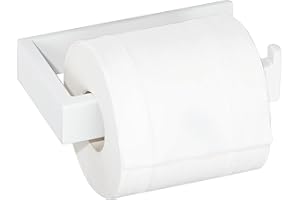 SAYAYO uchwyt na papier toaletowy, samoprzylepny uchwyt na papier, bez wiercenia, do łazienki i kuchni, stal nierdzewna,Biały, EGJF2311R-3M-W