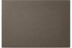 Eglooh - Mercurio - Sous main Bureau en Cuir Gris Taupe cm 50x35 - Coutures Artisanales et Fond Antidérapant - Made in Italy