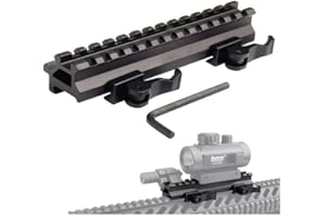 DRAXX Sports Rail Picatinny – Support de Montage à 45 degrés, Double Rail Creux, Profil de 13 emplacements à dégagement Rapide pour Lunette, Red Dot, Optique et Lampe Tactique