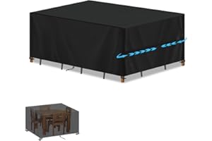 SIMPHAUS Funda Exterior Muebles Jardin Funda Cubre Mesa Exterior Funda Impermeable Oxford 420D Lona Protectora Exterior Mesa Baja Exterior 120x60x75cm