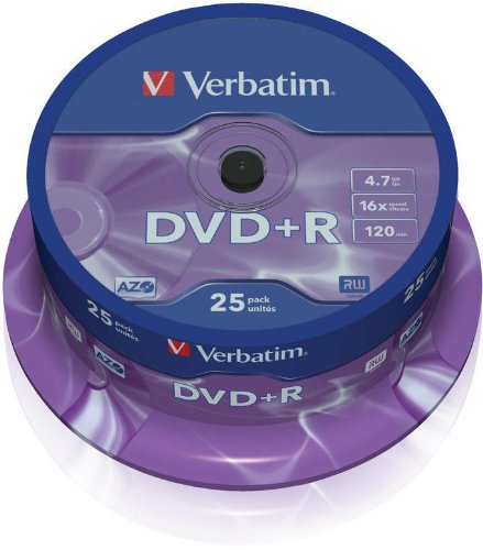 Verbatim 43500 DVD+R 16x 25-pack Optical Media - 2