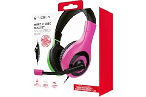 Bigben Interactive Cuffie gaming Nintendo Switch, Blu/Rosso