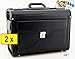 Produktbild Doppel - XXL Daypack Sporttaschen schwarz, 2 Stück Sportkoffer Koffer standfest, Picknick- & Reisekoffer, Leder (Kunstleder), Lederimitat, Tasche mit grosszügiger Einteilung ohne rollen, Reisetasche, Trolley, Notenkoffer, Musikkoffer, für Handgepäck, Koffer für Auto Cabrio Dokumente Briefe Visagisten, Visagistenkoffer Flugreise Laptop Notebook Ordner PC Reisen Tablet Visagistenkoffer tablets 2x DIN A4-Ordner USA Einkaufstrolley Trolli Reisetrolley