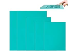 WATDENYFINE 5 Stück Linoldruck Platte, Linoleum Linoldruck Set Farbe Linol Platten Linolschnitt Set Werkzeug Platten Linoleum Platte Stempelgummi Linolplatte für Handwerk DIY Linoldruckplatten A4, A5, A6