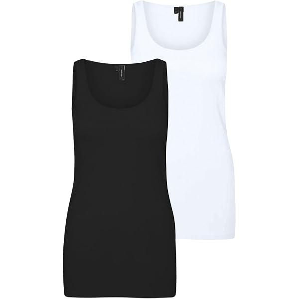 VERO MODA Vmlulu Long Tank Top Jrs Ga Noos - Canotta Lunga Donna In Materiale Sostenibile