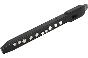 EULBEVOLI Electric Wind Instrument, Touch Sensitive Keys 10 Tones Black Removable Nozzle Digital Wind Instrument Rechargeable for Android(Black)