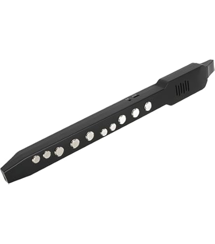 Digitaal Blaasinstrument MIDI-connectiviteit 10 Tonen Oplaadbaar Mini Elektronisch Blaasinstrument Met 12 Begeleidingen Zwart