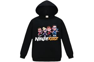 Forlcool Ninja Kidz Merch Boys Hoodie Kids Cotton Hooded Top 3-13 Years