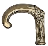 SouvNear Handmade Crook Walking Stick Handle with Golden Finish – Elegant Canes and Walking Sticks Handle for Men and Women – Gives New Look to Your Cane