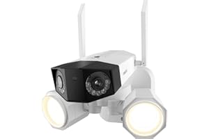 Reolink Kamera Bezpieczeństwa z Reflektorem, 4K 8MP z 180° Ultraszeroki kąt, 5/2.4 GHz WiFi, Inteligentne Oświetlenie, Detekcja Ludzi/Pojazdów/Zwierząt, Dwukierunkowe Audio, IP67, Duo Floodlight WiFi