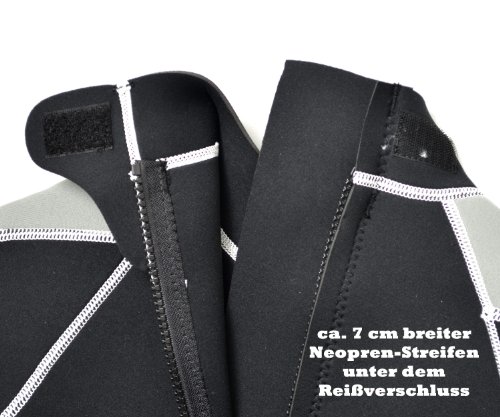 Kinder Neoprenanzug Lang 3 mm Neoprenanzug Surfanzug Größe frei wählbar von 104 bis 164 in Schwarz Rot mit Mash Skin - 4