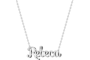 cotigo Collar Nombre Acero-Incluye Tarjeta con Significado Hermoso-Colgante Nombre Plateado o Dorado-Regalos Personalizados para Mujer-Cumpleaño-Navidad-Día de madre-San valentín