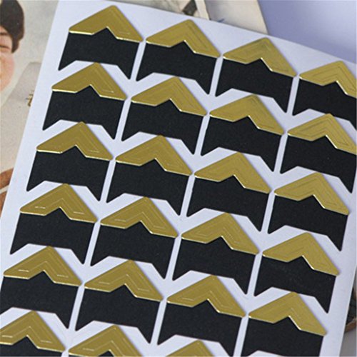 DIY Selbstklebend Foto Ecke Einklebebuch Fertigkeit Schutz Aufkleber Golden