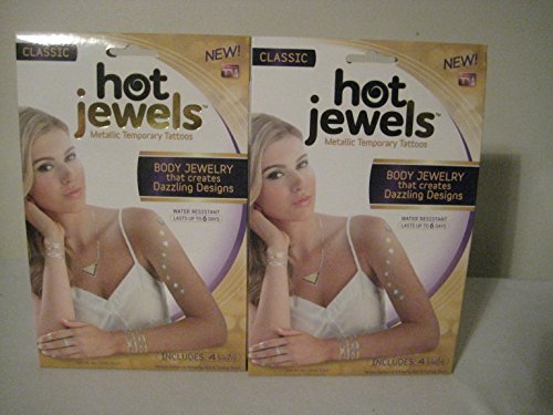 Hot Jewels Metallic Temporary Tattoos