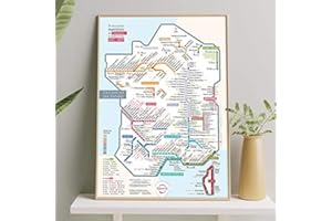 Carte des vins de France et leurs cépages AOC/AOP "Les Stations" Pétillante 50x70