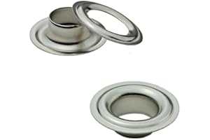 ISTA TOOLS 125 occhielli DIN 7332, norma tedesca, dimensioni 12 mm, acciaio inox V2A, perfetti per teloni, striscioni, tende da sole (occhielli autofilettanti), con controvetri per esigenze elevate