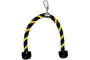 QIBYLIFT Tricep Rope Cable Attachments Cable Machine Accessories for Home Gym, 27 Inch Tricep Rope For Pulley System Attachment, LAT Pull Down, Cable Machine Attachments, Weight Fitness