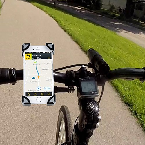 Universal Fahrrad Handyhalterung Motorrad Smartphone Halterungen Verstellbar Handyhalter fÃ¼r iPhone, Samsung, Huawei, Sony usw, AGPtek PS01, Grau & Schwarz