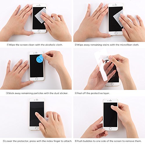 EasyAcc iPhone 7 Plus Panzerglasfolie for Klar Anti-Kratz Screen Protector Displayschutz Displayfolie – 9H Hardness aus gehärtetem Glas(bewusst kleiner als das Display, da dieses gewölbt ist) - 6