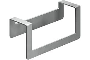 WEISSENSTEIN Porta asciugamani bidet adesivo 22 cm | Porta asciugamano piccolo da parete bagno | Porta asciugamani acciaio inox argento