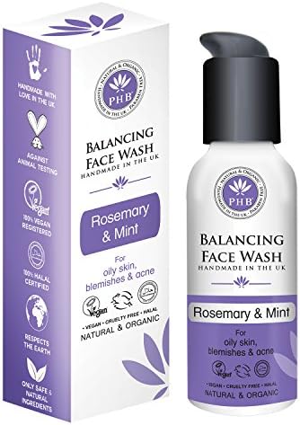 PHB Balancing Facial Wash with Rosemary and Mint, 100 ml