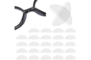 YINGMENGZHIGE 24 Paar Brillen Nasenpads Brille Selbstklebend,Brillennasenpad Silikon,Rutschfeste Brillenpads,1mm Nasenschutz für Brille Rutschstopp,Transparent Nasenpads Brille zum Stecken für Vollrahmen Brillen