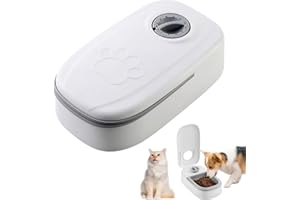 Vmxlso Automatic Cat Feeder 350ml, Cat Automatic Feeder with Timer 48 Hours, cat Food Dispenser for Wet and Dry Food, automatic feeders for Cats