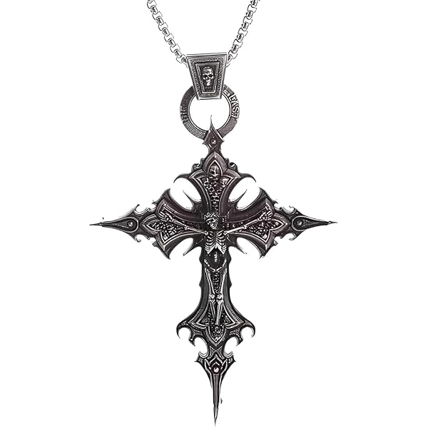 SIPURIS Kruisketting voor mannen vrouwen geloof kruis hanger kruis ketting voor mannen, roestvrij stalen kruisiging vrouwen ketting christelijke religieuze sieraden geschenk, Roestvrij staal, Nee