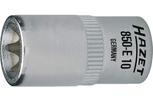 HAZET 850-E10 25 mm E 10 Torx-profiluttag – förkromad/polerad