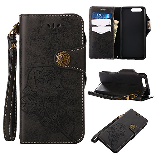 Huawei P10 HÃ¼lle,Huawei P10 SchutzhÃ¼lle, Alfort Retro Design Dual Use Flip HÃ¼lle Cover Schale Book Type PU Leder + PC HÃ¼lle Innere Magnetverschluss Flip Case Wallet Case fÃ¼r Huawei P10 5.1