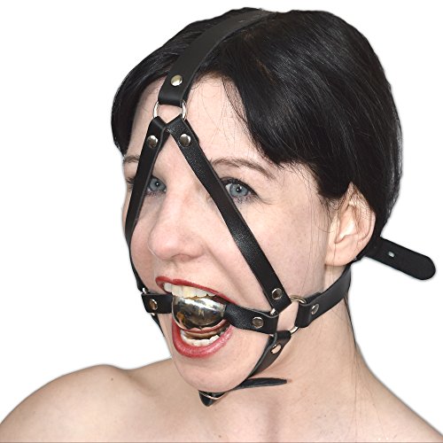 Preisvergleich Produktbild Verschließbares Fetisch Kopf-Geschirr mit silber Stahlkugel