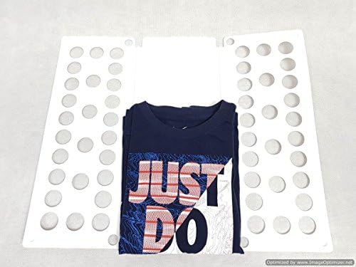 Child Kid Clothes Folder T Shirts Jumpers Organiser For Laundry Storage T-shirt Trouser Folder, Large Flip Fold Organizer (White)
