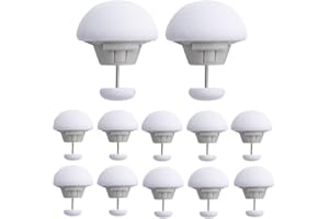 MENGYF 12 Pcs Mushroom Duvet Clips Non Slip Duvet Cover Holding Clips Comforter Clips Quilt Holder Fixator for Blanket Bed Sheet Curtain Socks Mattress Covers (White)